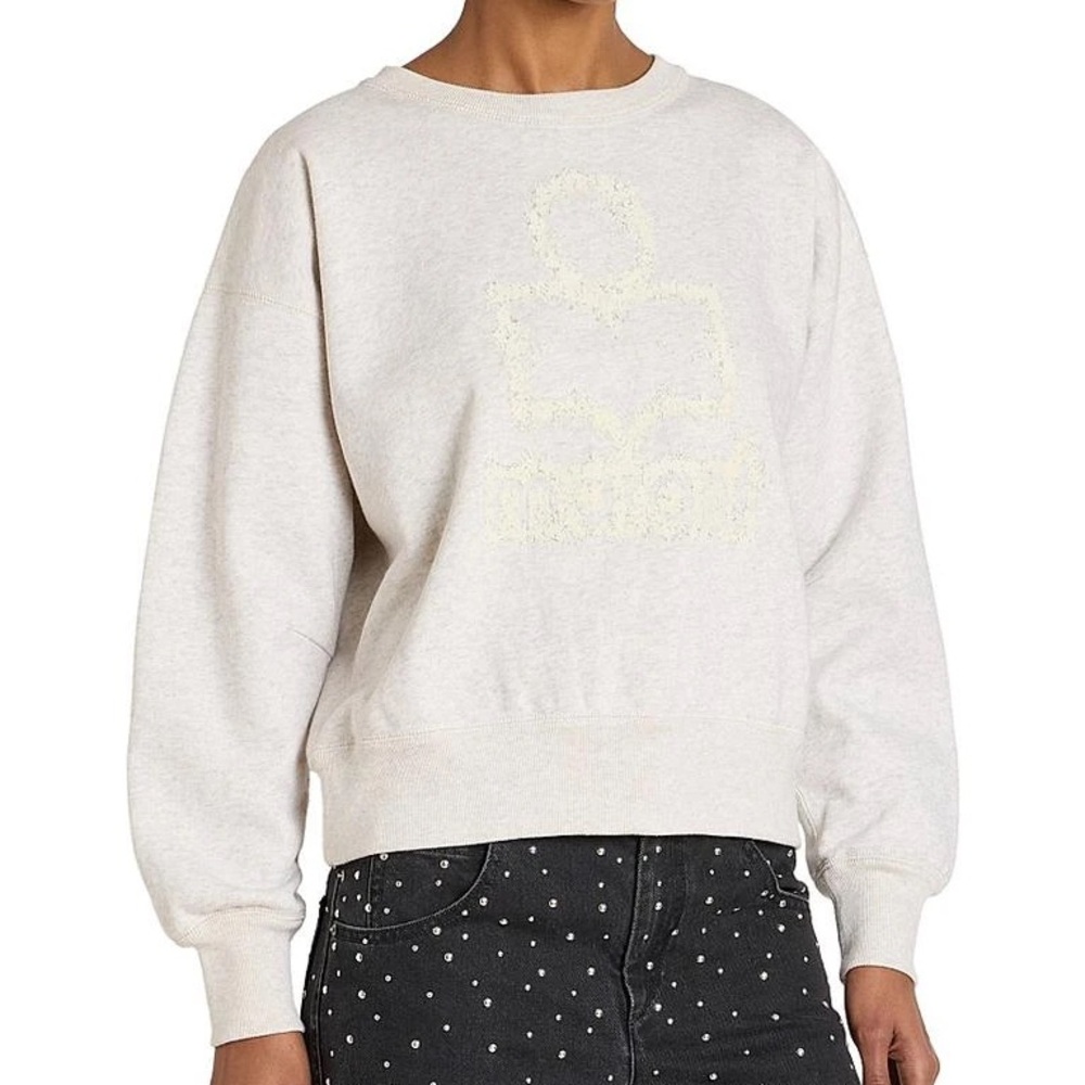 Isabel Marant Étoile | Mobyli Logo Jersey‎ Crewneck Sweatshirt